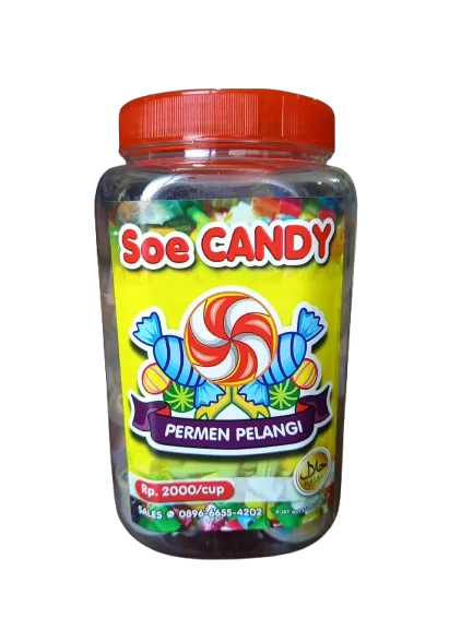 Permen Pelangi 1Toples isi 30 cups